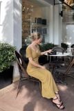  Beatrix Dress - Nâu Caramel 