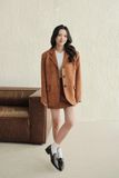  Suede Mini Skirt - Camel 