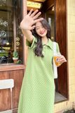  Textured Dress - Xanh 