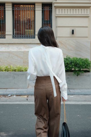  Back Tie Shirt - White 