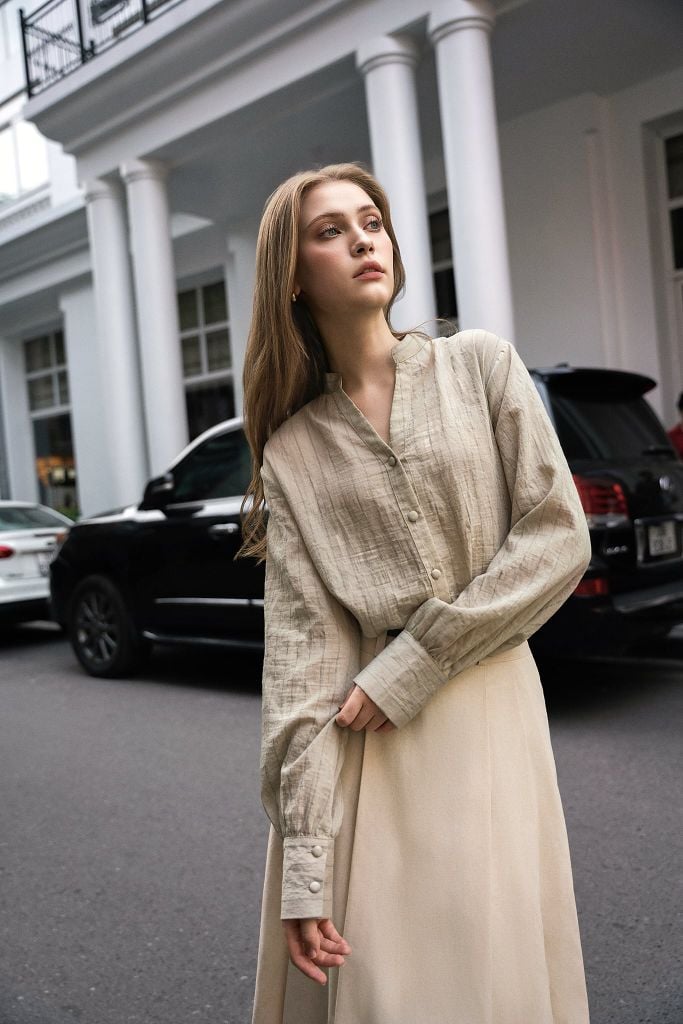 Mia Long Skirt - Natural