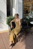  Beatrix Dress - Nâu Caramel 
