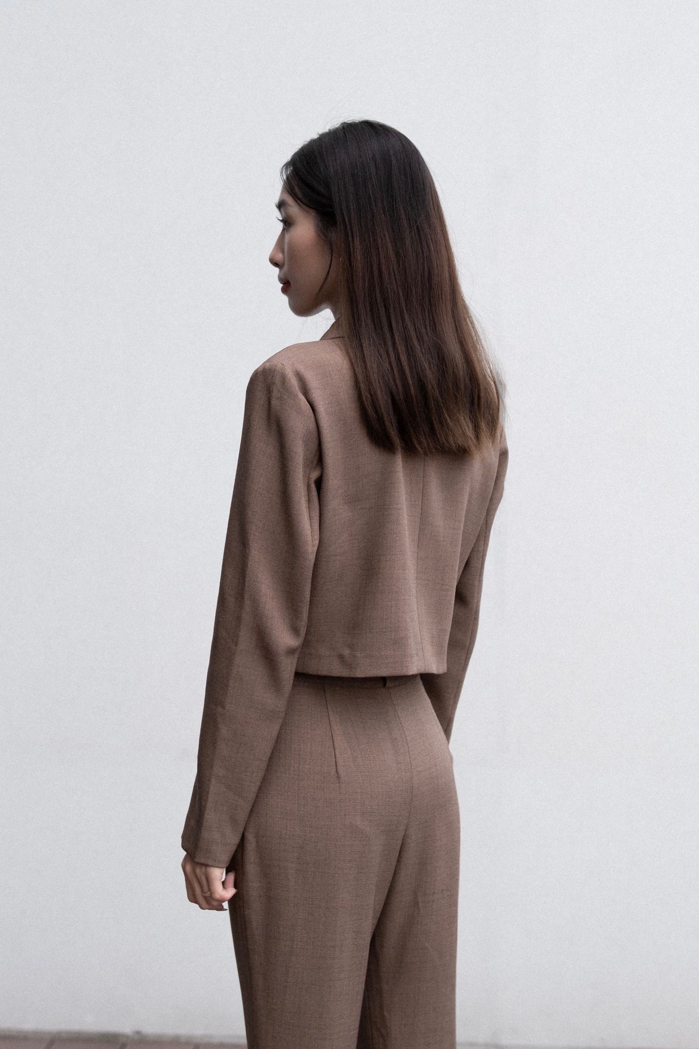  Mocha Slit Top - Nâu 