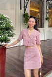  Pink Tweed Skirt 