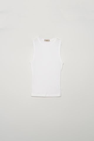  Cotton Round Tank - White 