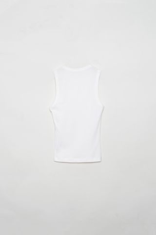  Cotton Round Tank - White 