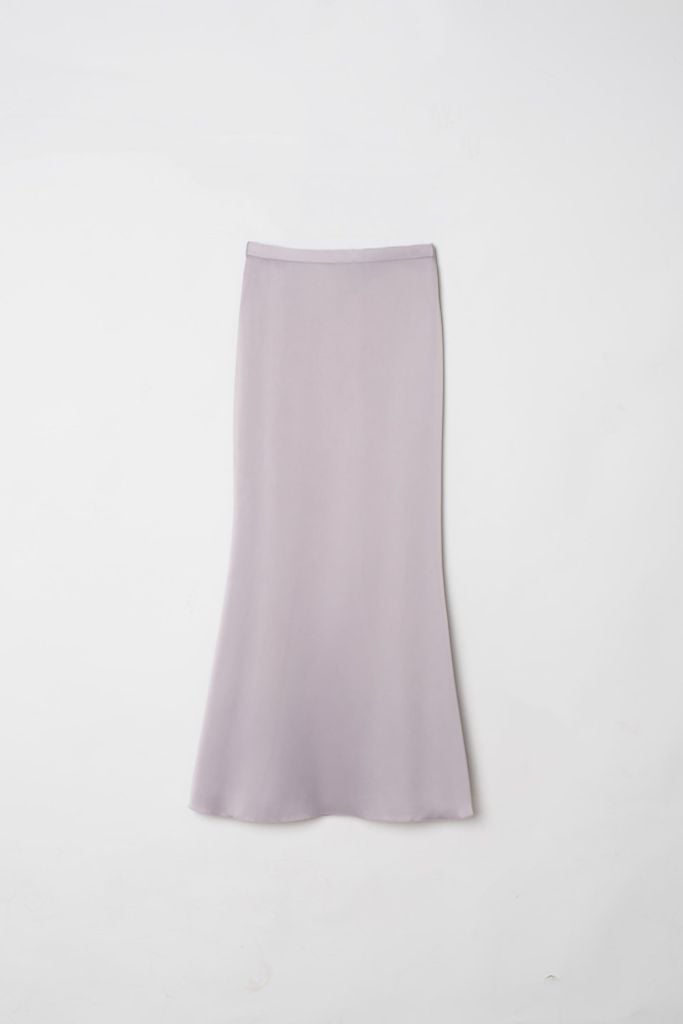 Grey Silk Skirt