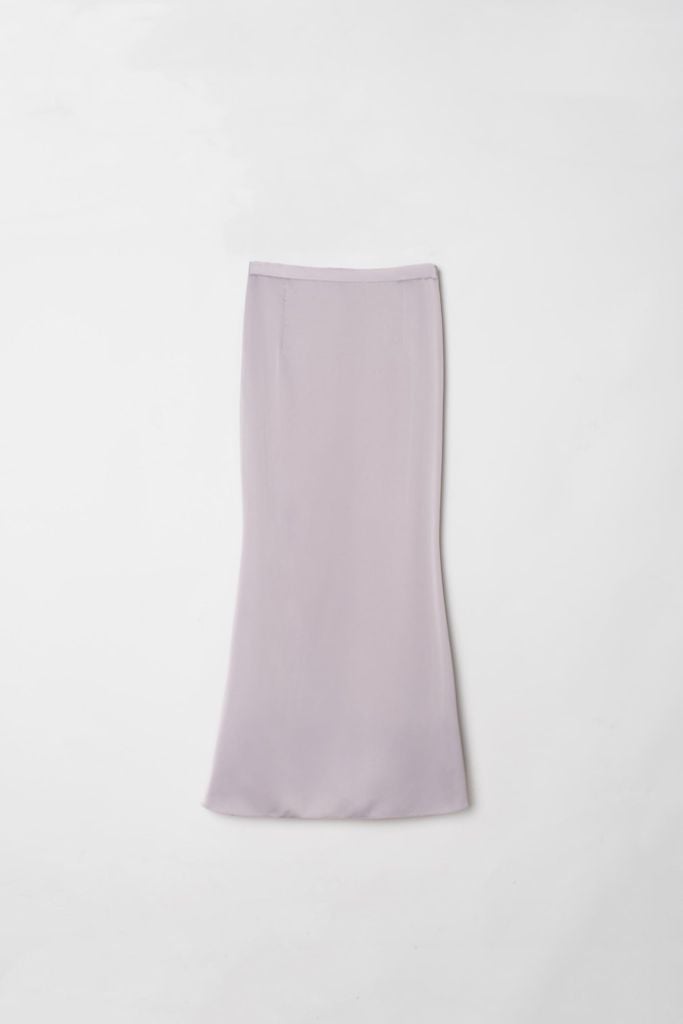 Grey Silk Skirt