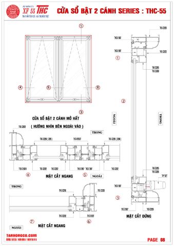 HỆ THC XF 55 CỬA SỔ BẬT