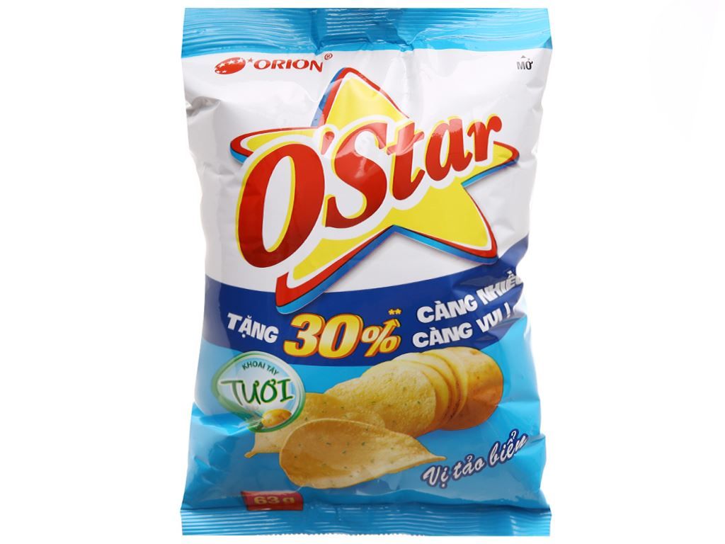  Snack O'Star vị tảo biển 58g - 21646 