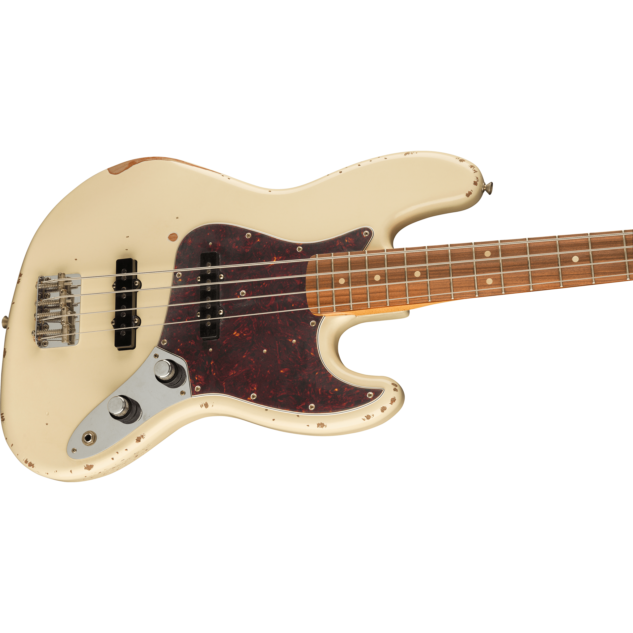  FENDER VINTERA 60th ANNIVERSARY ROAD WORN JAZZ BASS PAU FERRO OLYMPIC WHITE #0140226705