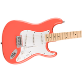  SQUIER FSR SONIC STRAT MAPLE TAHITIAN CORAL #0373152511 