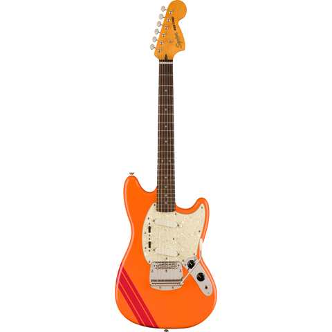  SQUIER FSR CLASSIC VIBE ‘60s COMPETITION MUSTANG LAUREL CAPRI ORANGE WITH DAKOTA RED STRIPE #0374078596 