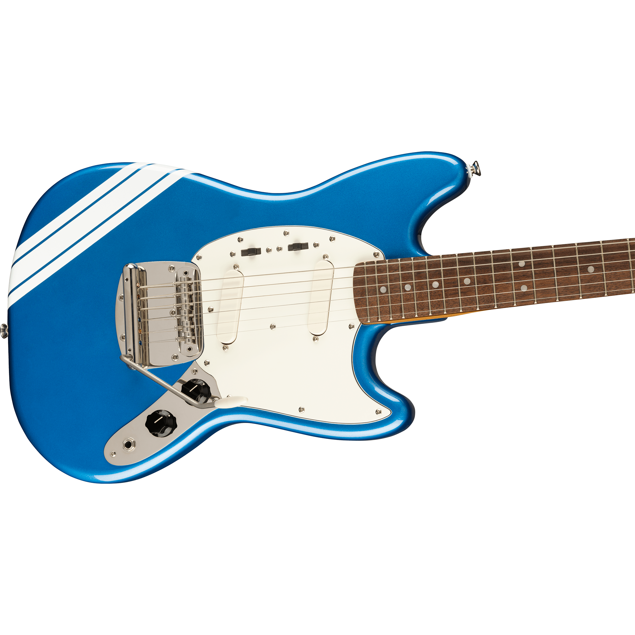  SQUIER FSR CLASSIC VIBE ‘60s COMPETITION MUSTANG LAUREL LAKE PLACID BLUE WITH OLYMPIC WHITE STRIPE #0374079502