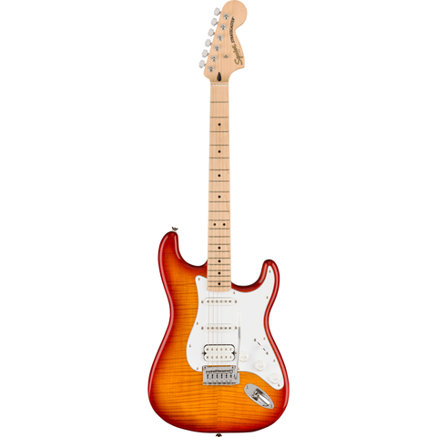  SQUIER AFFINITY STRAT FLAME MAPLE TOP HSS MAPLE SIENNA SUNBURST #0378152547 