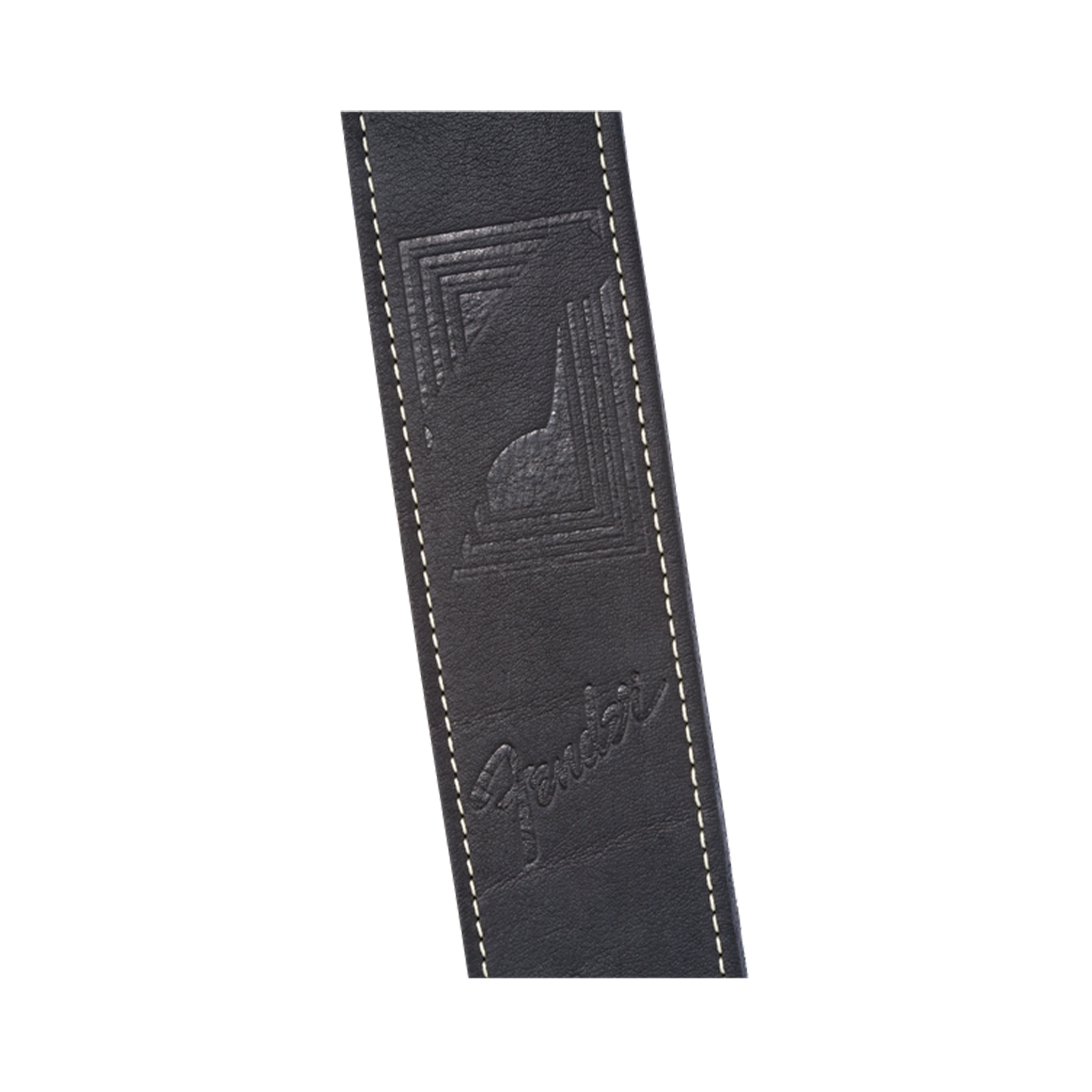  Fender MONOGRAM LEATHER STRAP BLACK 0990681006