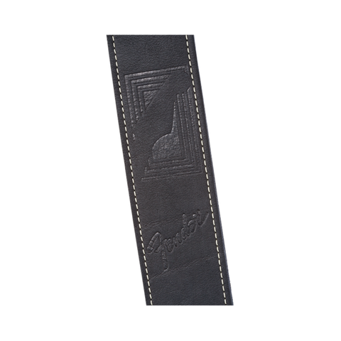  Fender MONOGRAM LEATHER STRAP BLACK 0990681006 