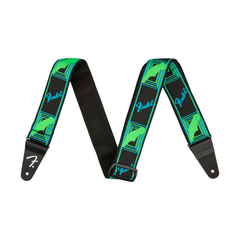 FENDER NEON MONOGRAM STRAP GRN/BLUE 0990681303