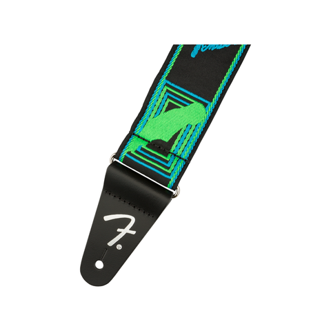  FENDER NEON MONOGRAM STRAP GRN/BLUE 0990681303 
