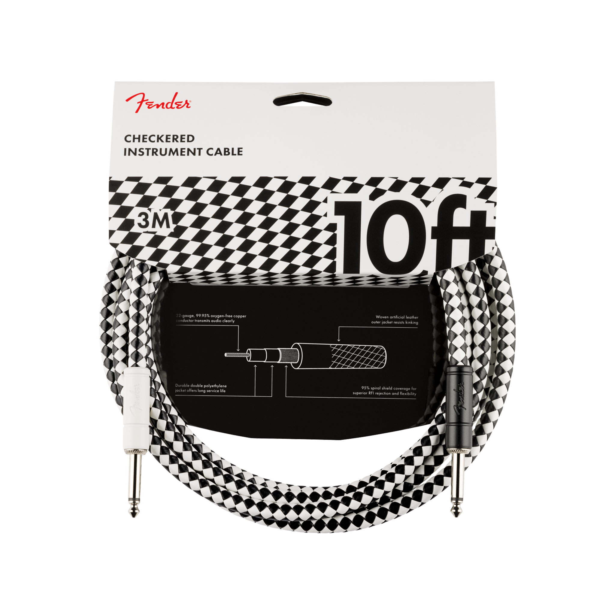  FENDER DÂY TÍN HIỆU 10' CHECKERBOARD #0990810288