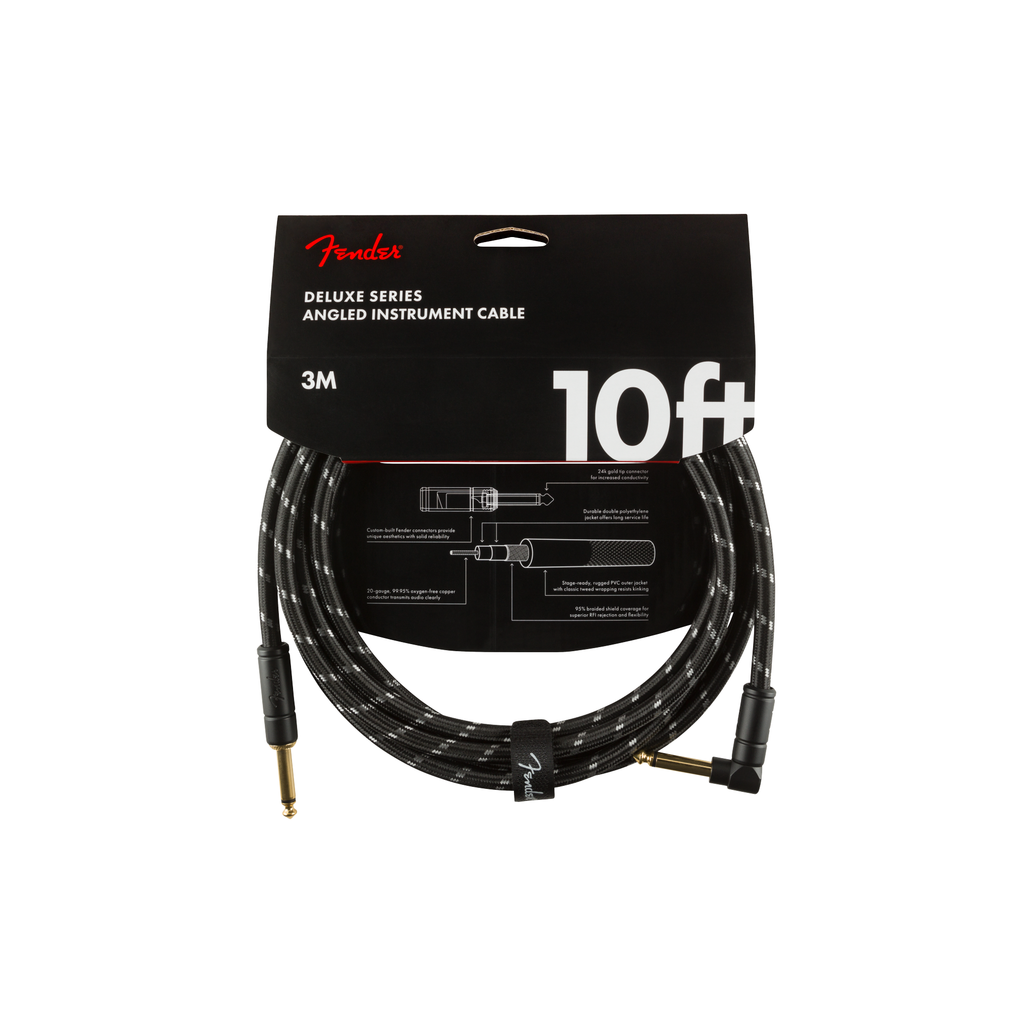  FENDER DÂY TÍN HIỆU DELUXE BLACK TWEED 10' STR/AN 0990820090