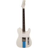  FENDER 2023 COLLECTION, MIJ TRADITIONAL '60s TELE ROSEWOOD, OLYMPIC WHITE, BLUE COMPETITION STRIPE #5360200385 