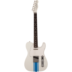 FENDER 2023 COLLECTION, MIJ TRADITIONAL '60s TELE ROSEWOOD, OLYMPIC WHITE, BLUE COMPETITION STRIPE #5360200385
