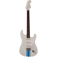 FENDER 2023 COLLECTION MIJ TRADITIONAL '60S STRAT ROSEWOOD OLYMPIC WHITE, BLUE COMPETITION STRIPE #5361200385