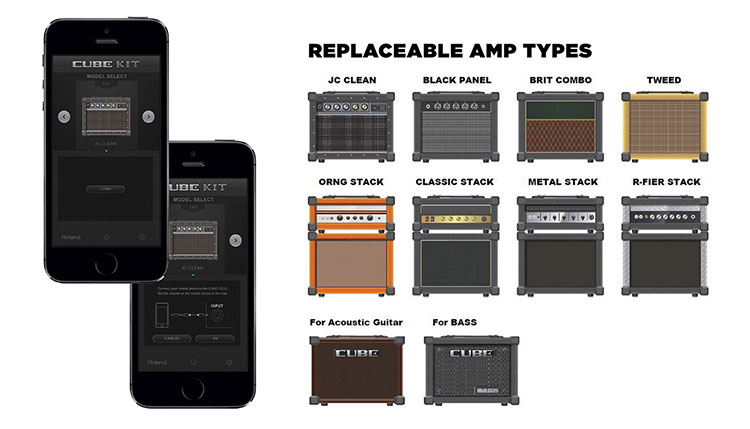 Sử dụng thiết bị iOS hay Android, bạn có thể thay đổi ba mẫu amp tiêu chuẩn