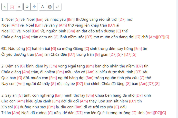 hợp âm guitar noel về