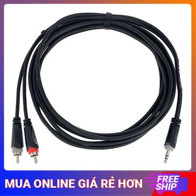  CORDIAL EY-3-WCC Dây phát nhạc 3m, 1 đầu 3 ly, 2 bông sen 