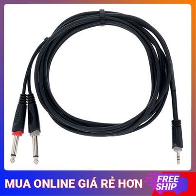  CORDIAL EY-3-WPP Dây phát nhạc 3 mét, 1 đầu 3 ly, 2 đầu 6 ly 