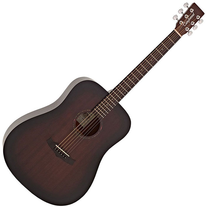 Tanglewood TWCR D được thiết kế với chất liệu chính là gỗ Spruce và Mahogan