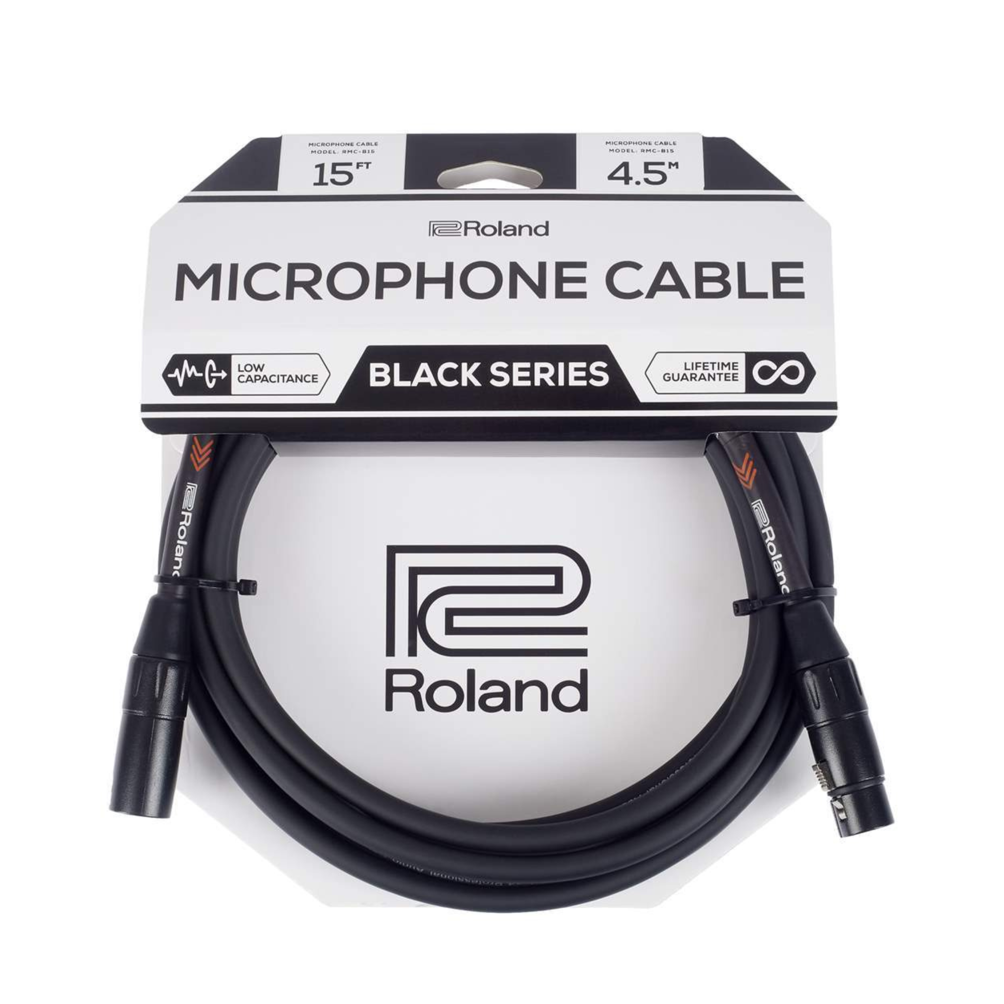  Roland Dây tín hiệu cho nhạc cụ có hai đầu giắc RMC-B15 4,5m 