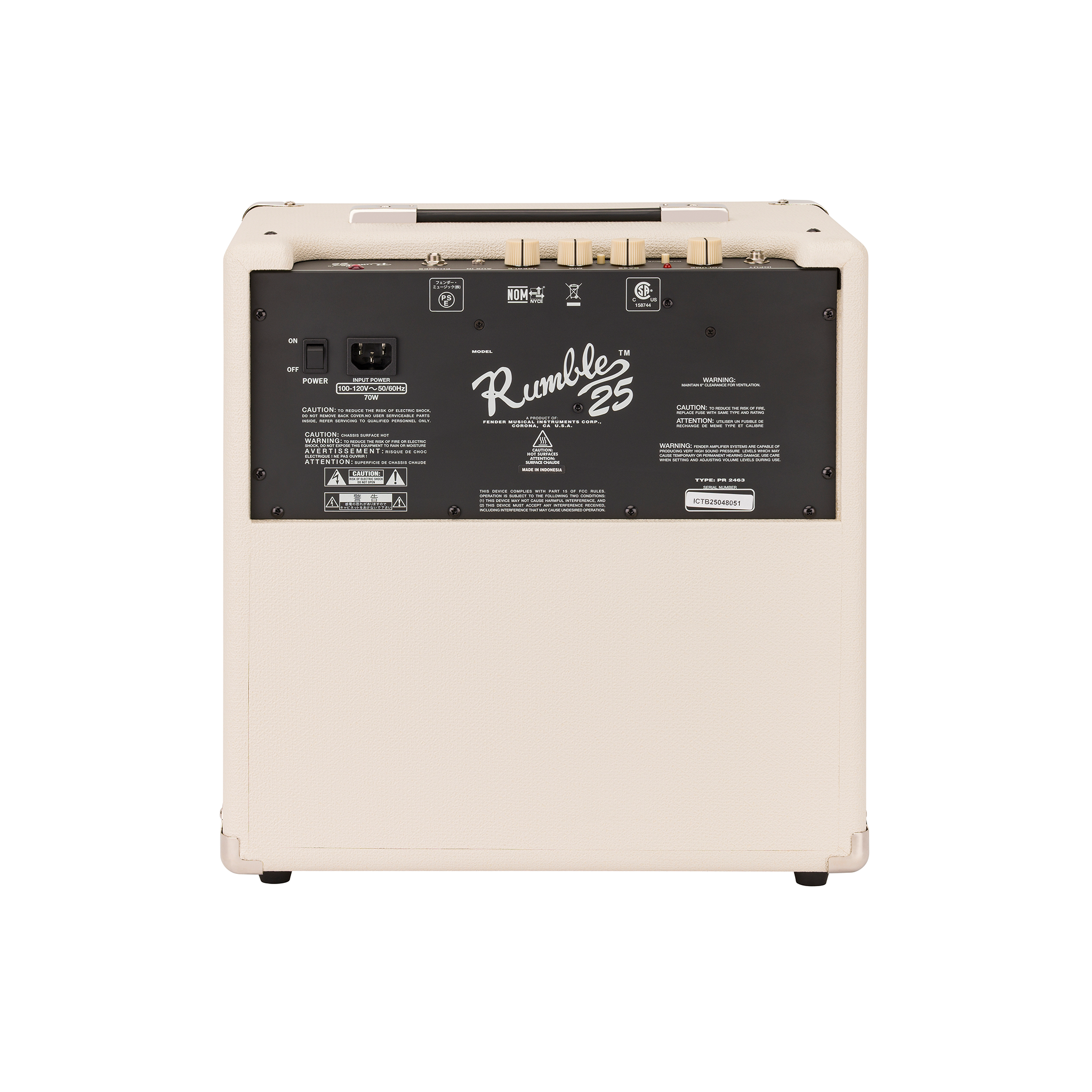  FENDER RUMBLE 25 IVORY 2370206750