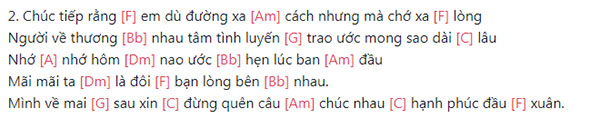 Hợp âm Guitar Hạnh phúc đầu xuân