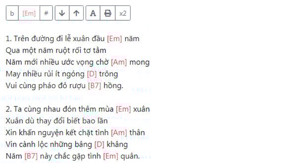 Hợp âm Guitar Câu chuyện đầu năm