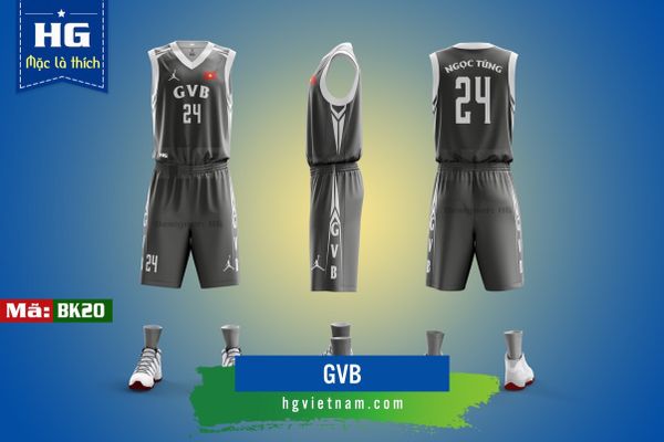  Bộ bóng rổ thiết kế màu ghi BK20 