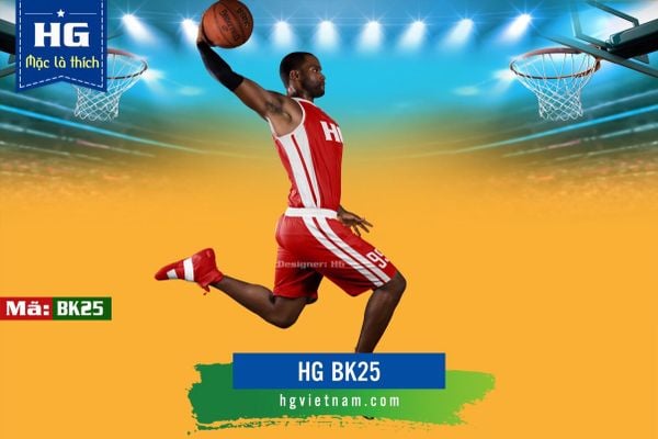  Bộ bóng rổ thiết kế màu đỏ BK25 