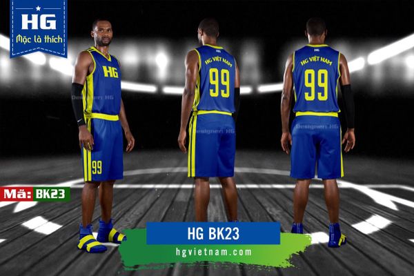  Bộ bóng rổ thiết kế màu xanh dương BK23 