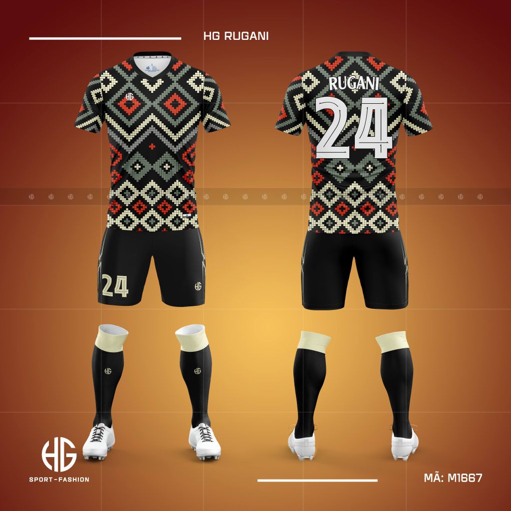  Áo bóng đá thiết kế M1667. HG Rugani 