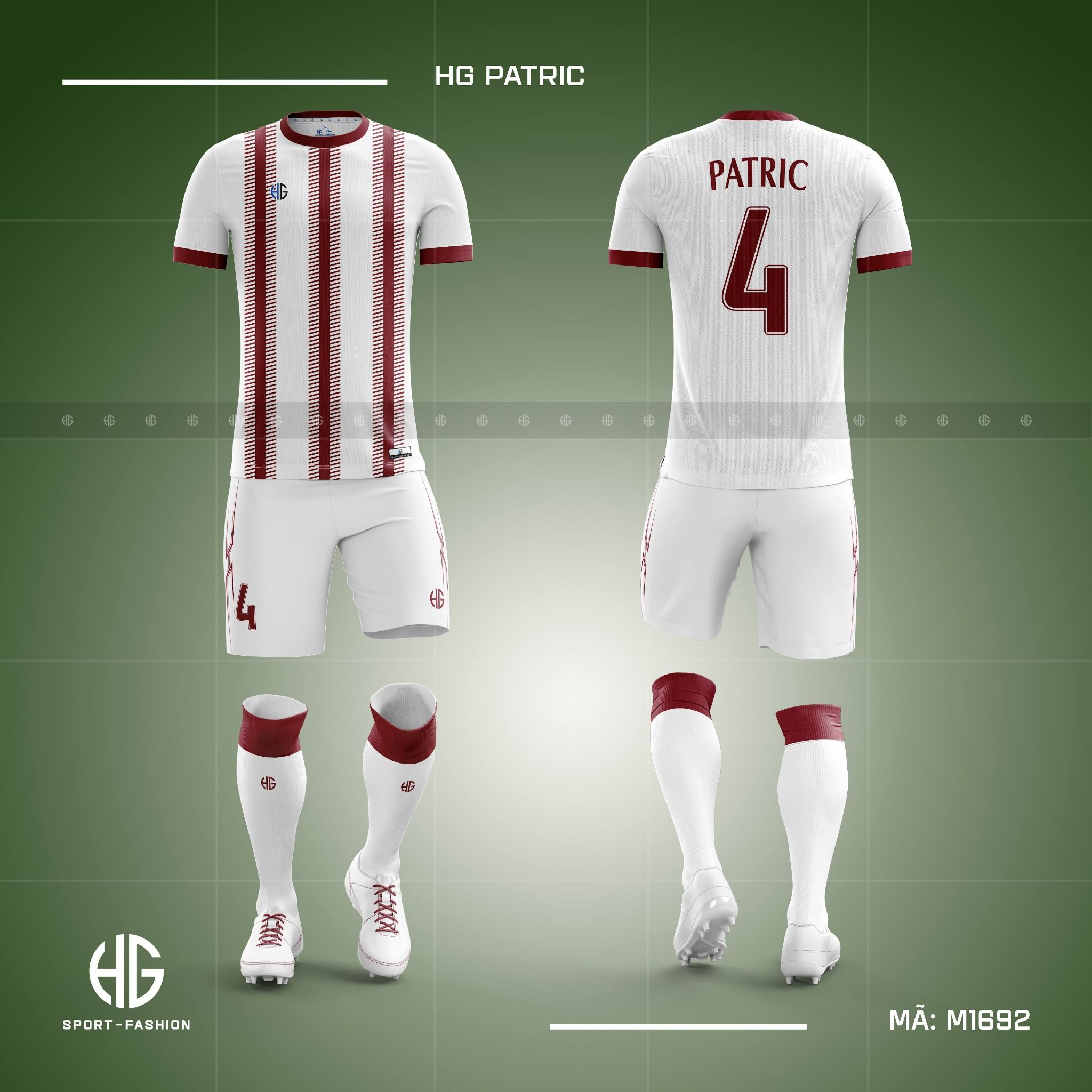  Áo bóng đá thiết kế M1692. HG Patric 