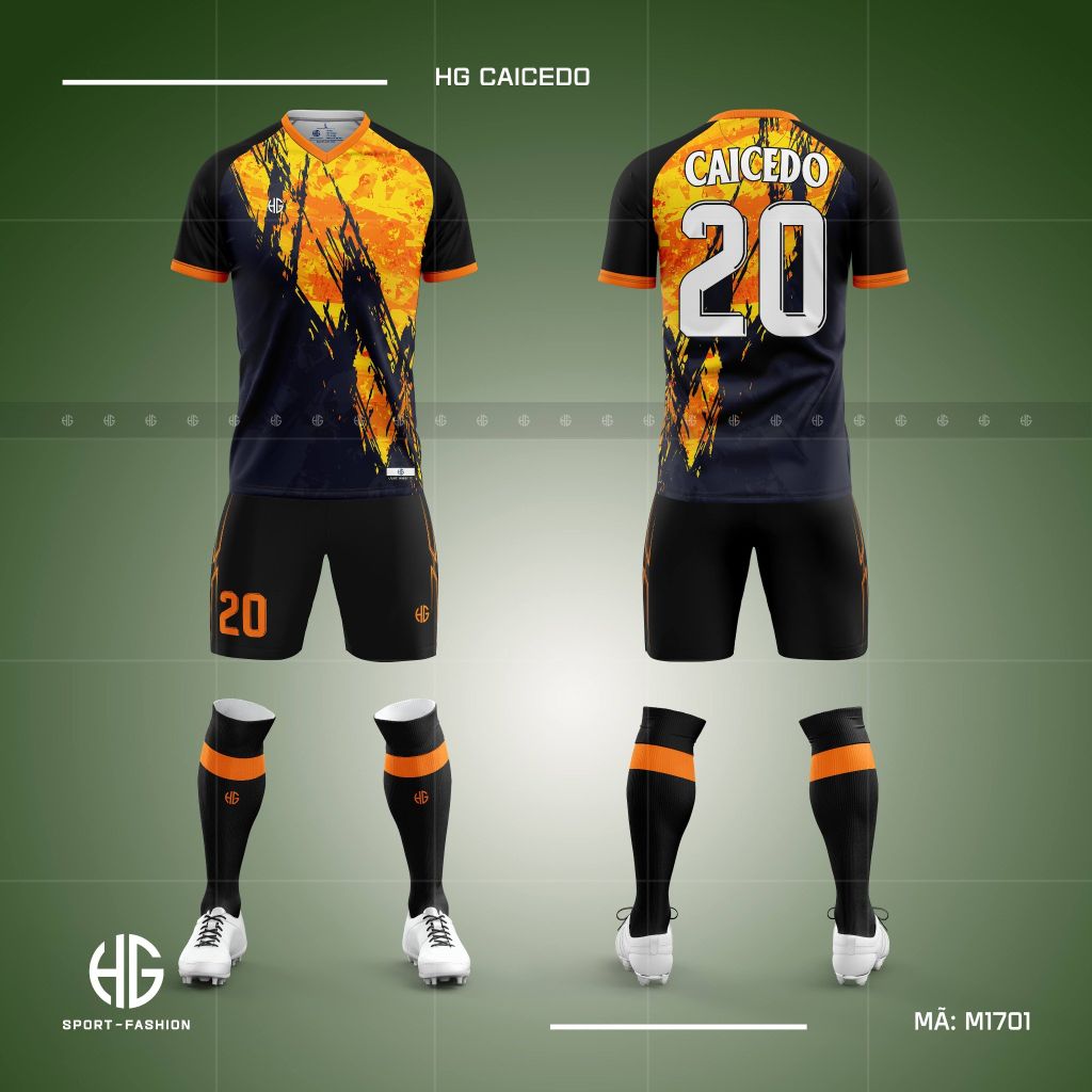  Áo bóng đá thiết kế M1701. HG Caicedo 