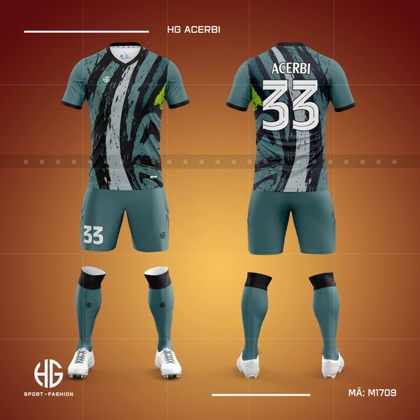  Áo bóng đá thiết kế M1709. HG Acerbi 