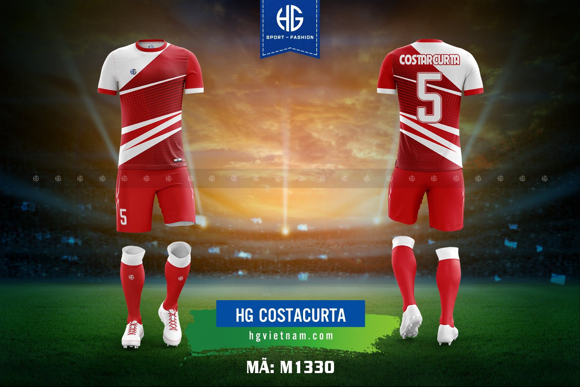  Áo bóng đá thiết kế M1330. HG Costacurta 