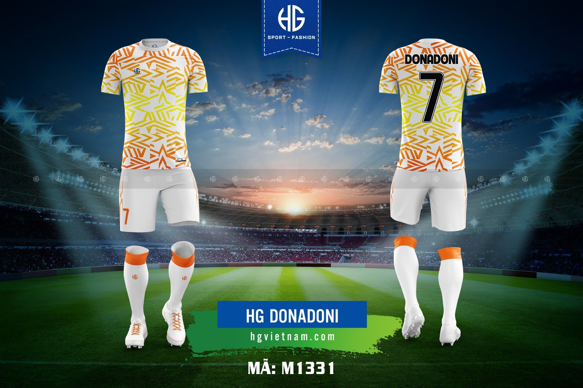  Áo bóng đá thiết kế M1331. HG Donadoni 