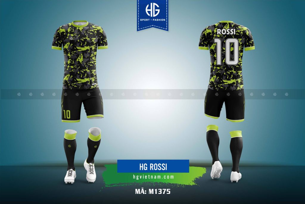  Áo bóng đá thiết kế M1375. HG Rossi 