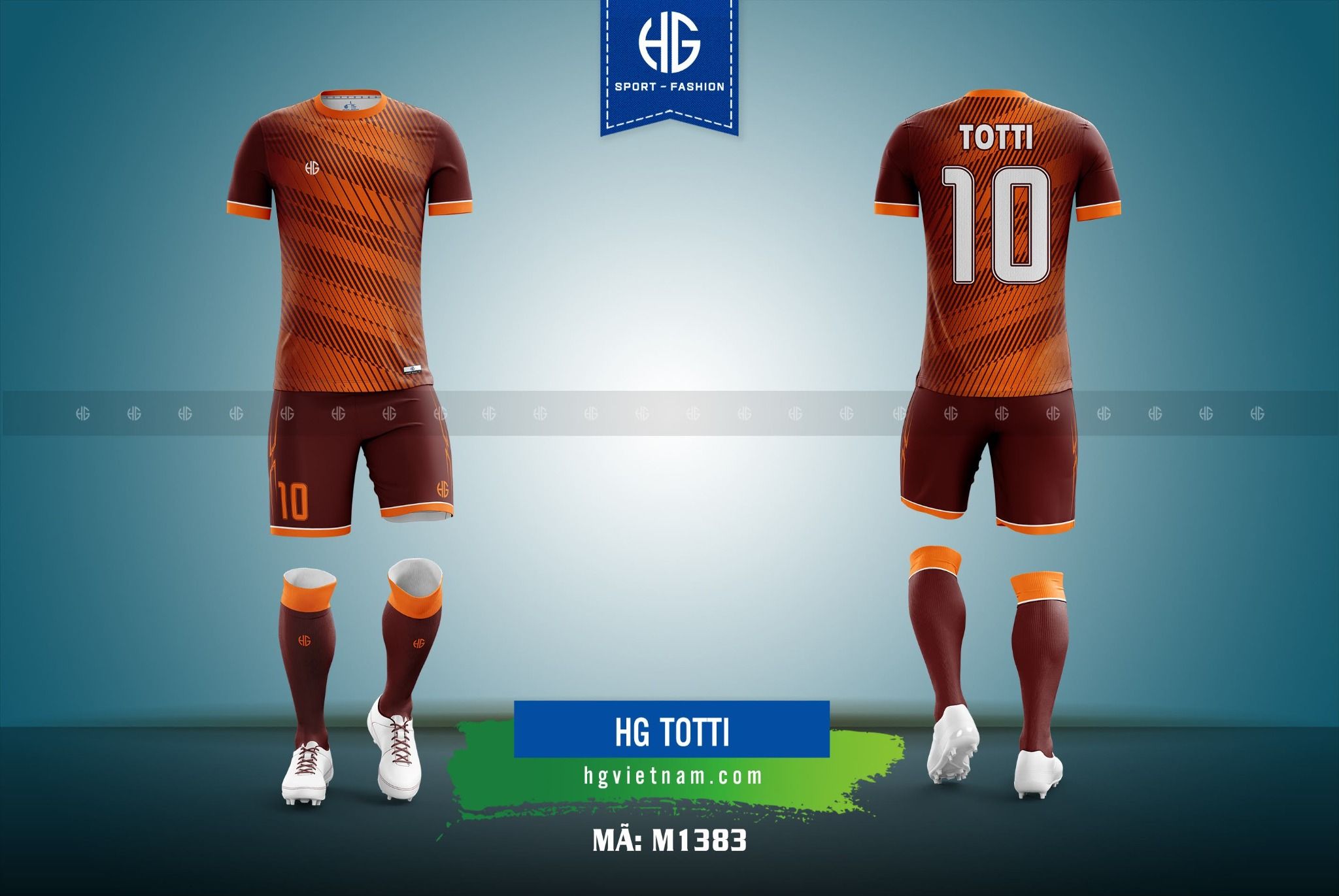  Áo bóng đá thiết kế M1383. HG Totti 