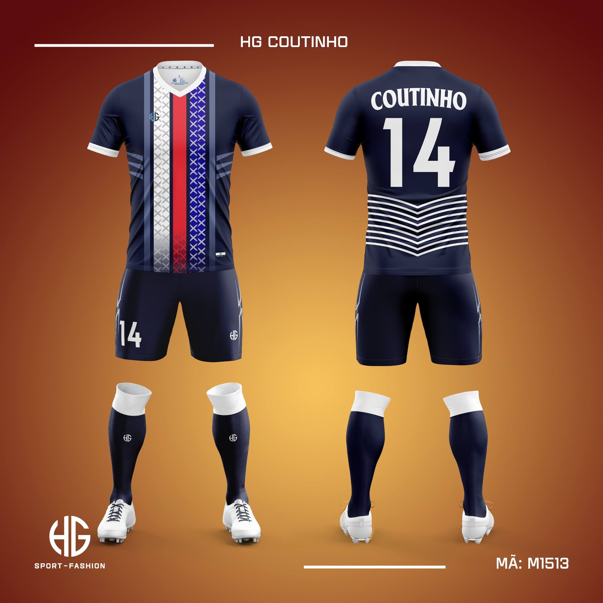  Áo bóng đá thiết kế M1513. HG Coutinho 
