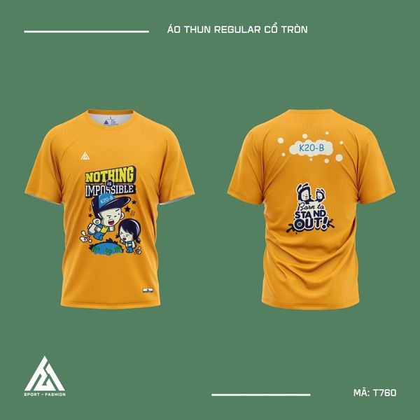  Áo đồng phục học sinh màu cam T760 